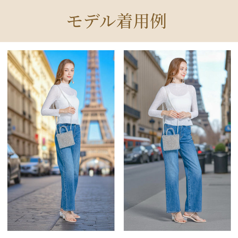 PONON(ポノン)パールストラップショルダー ワイヤーバッグエブリンtpm対応