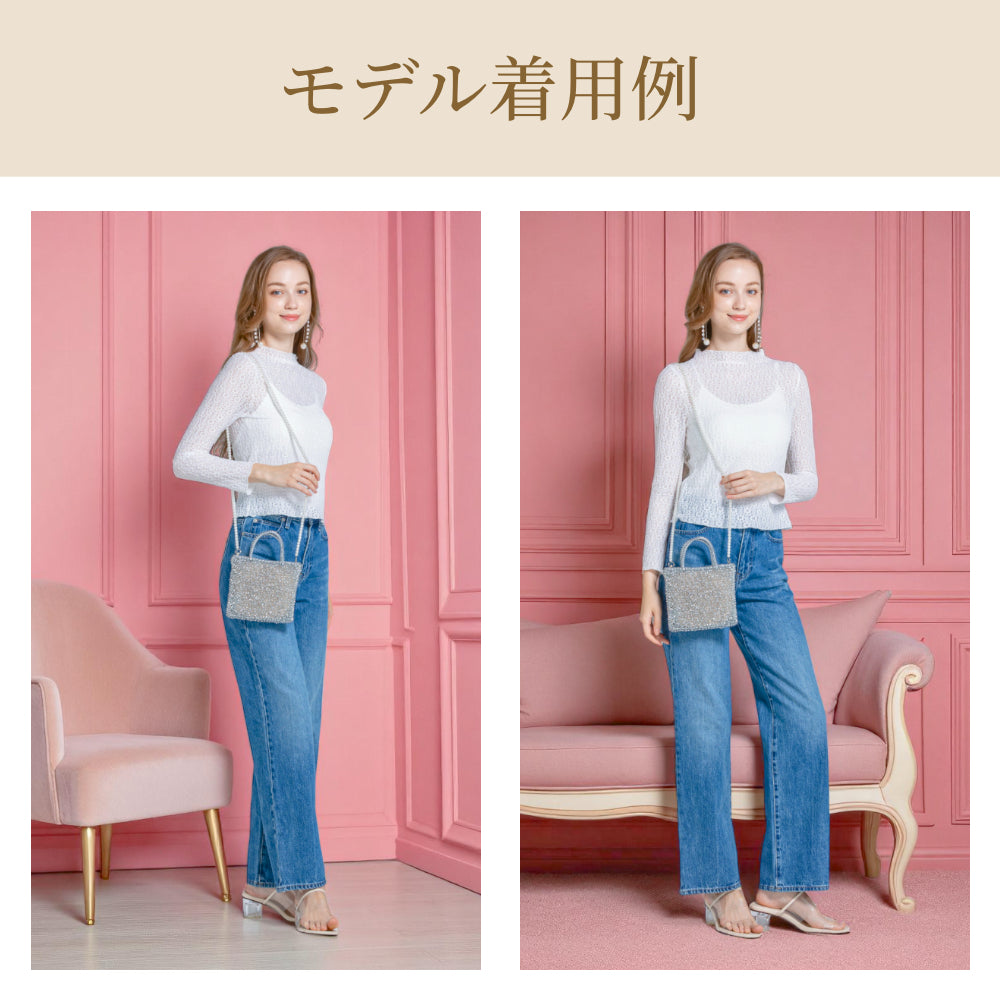 PONON(ポノン)パールストラップショルダー ワイヤーバッグエブリンtpm対応