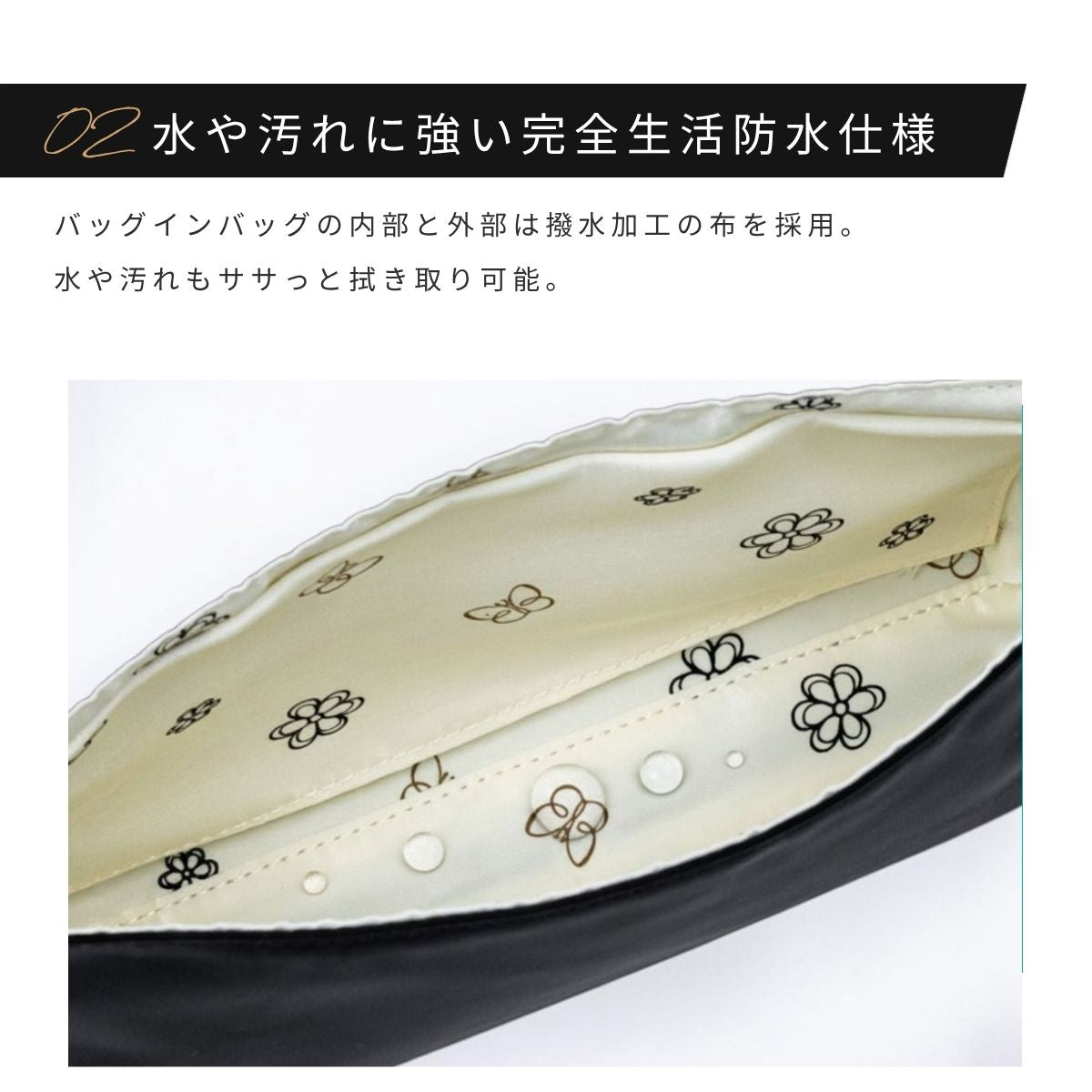 For CHANEL（シャネル）防水バッグインバッグ　ココハンドル24/29 対応